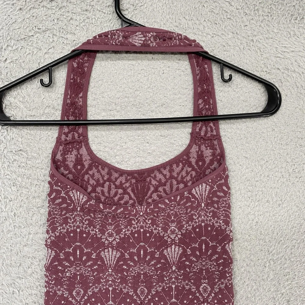 Intimately Free People Bodysuit Womens XS/S Lace Tank Thong With Love Floral
